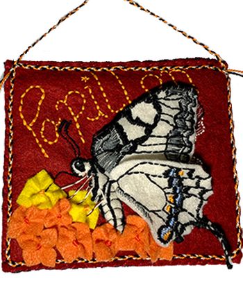 Papillon  -  Fabric Art - SOLD
