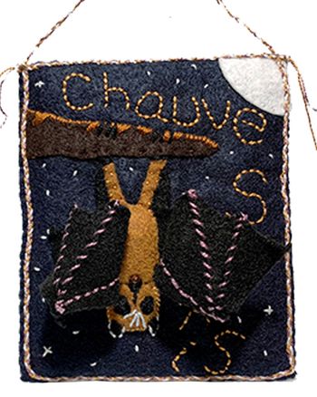 Chauve Souris - Fabric Art - SOLD
