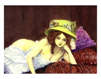 Butterfly Hat - Original -SOLD / Prints available
