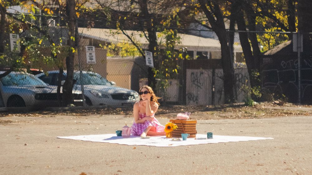 music, picnic, parking lot, sunglasses, girl, austin