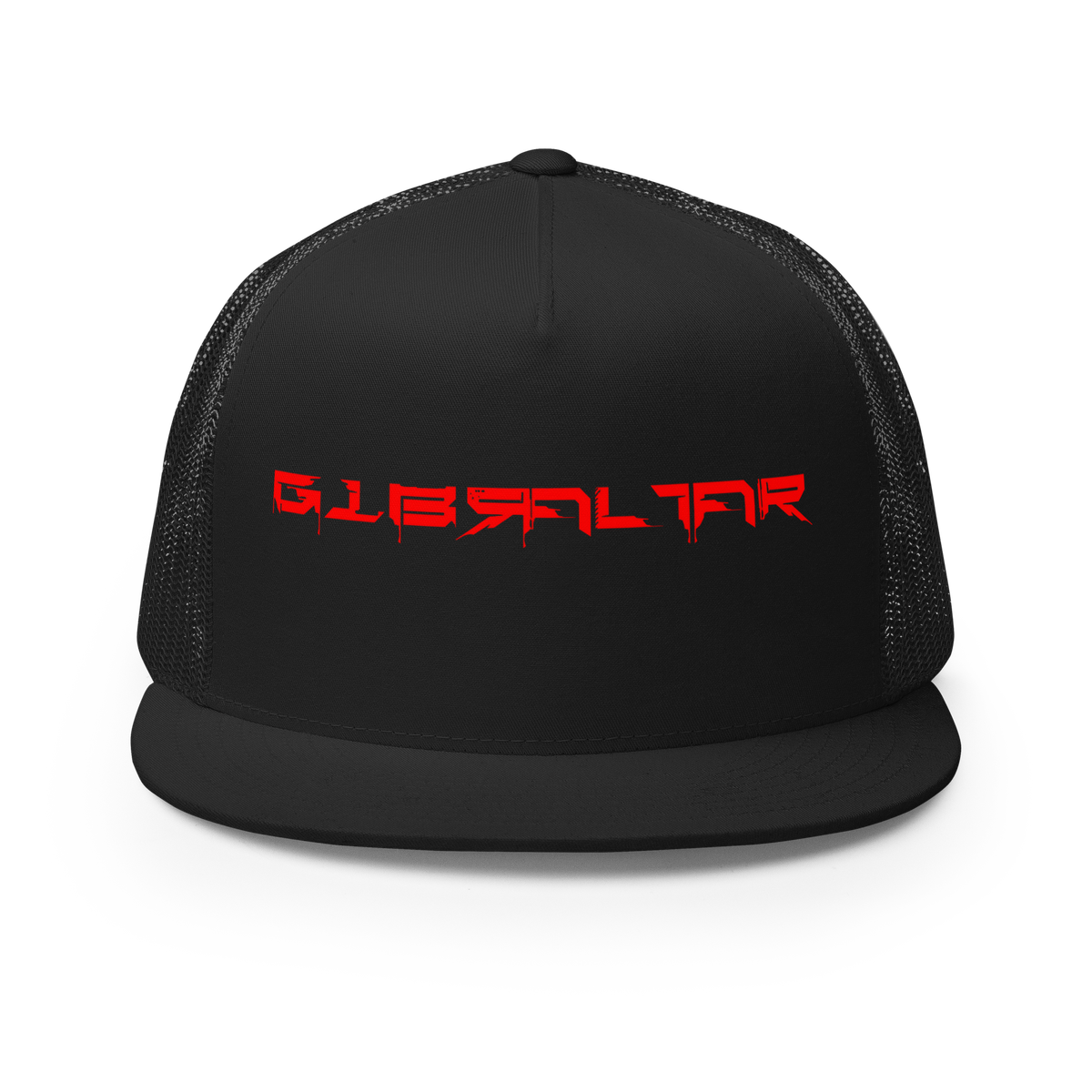 Snapback Trucker Hat Black/Red