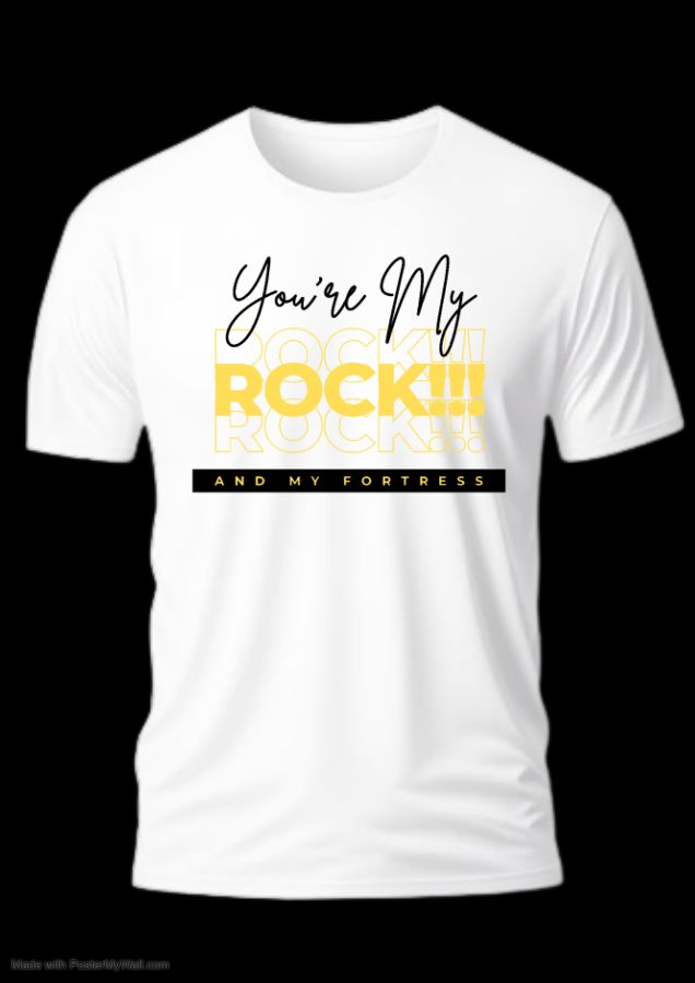 YOU'RE MY ROCK WHITE T SHIRT (2X-4X)