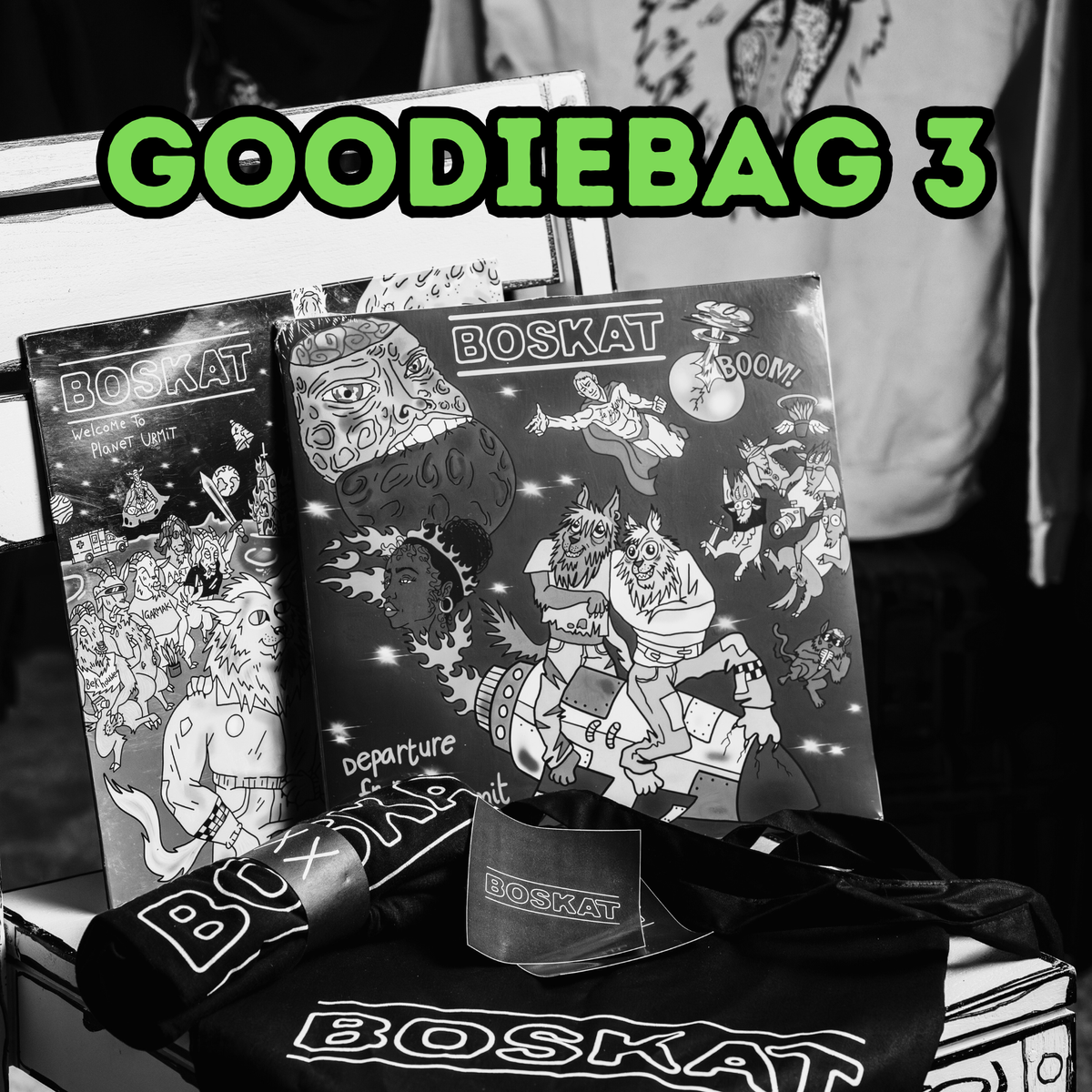 VINYL + HOODIE IN BOSBAG