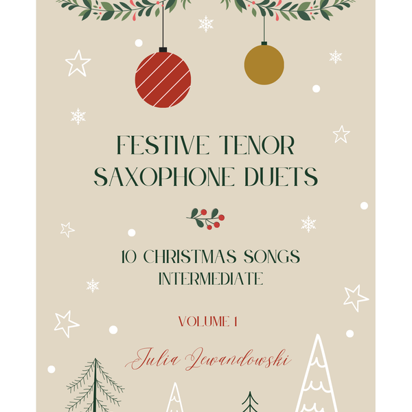 Festive Tenor Saxophone Duets, Intermediate, Vol. 1