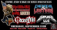 Denim & Leather, Damage, LLC, Maiden Over Texas, & Ozzadia Rock Austin!