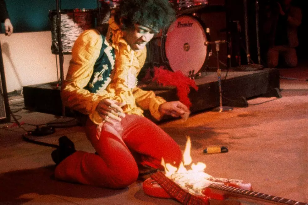 Jimi Hendrix Monterey Pop Fire Guitar