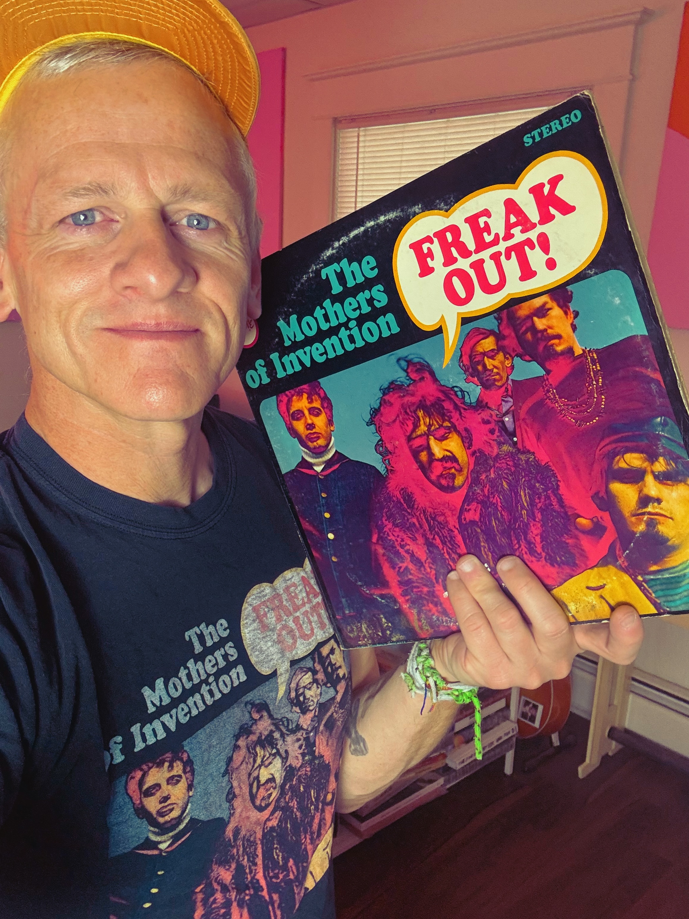 Patrick Tape Fleming Holding Freak Out By Frank Zappa and the Mothers of Invention
