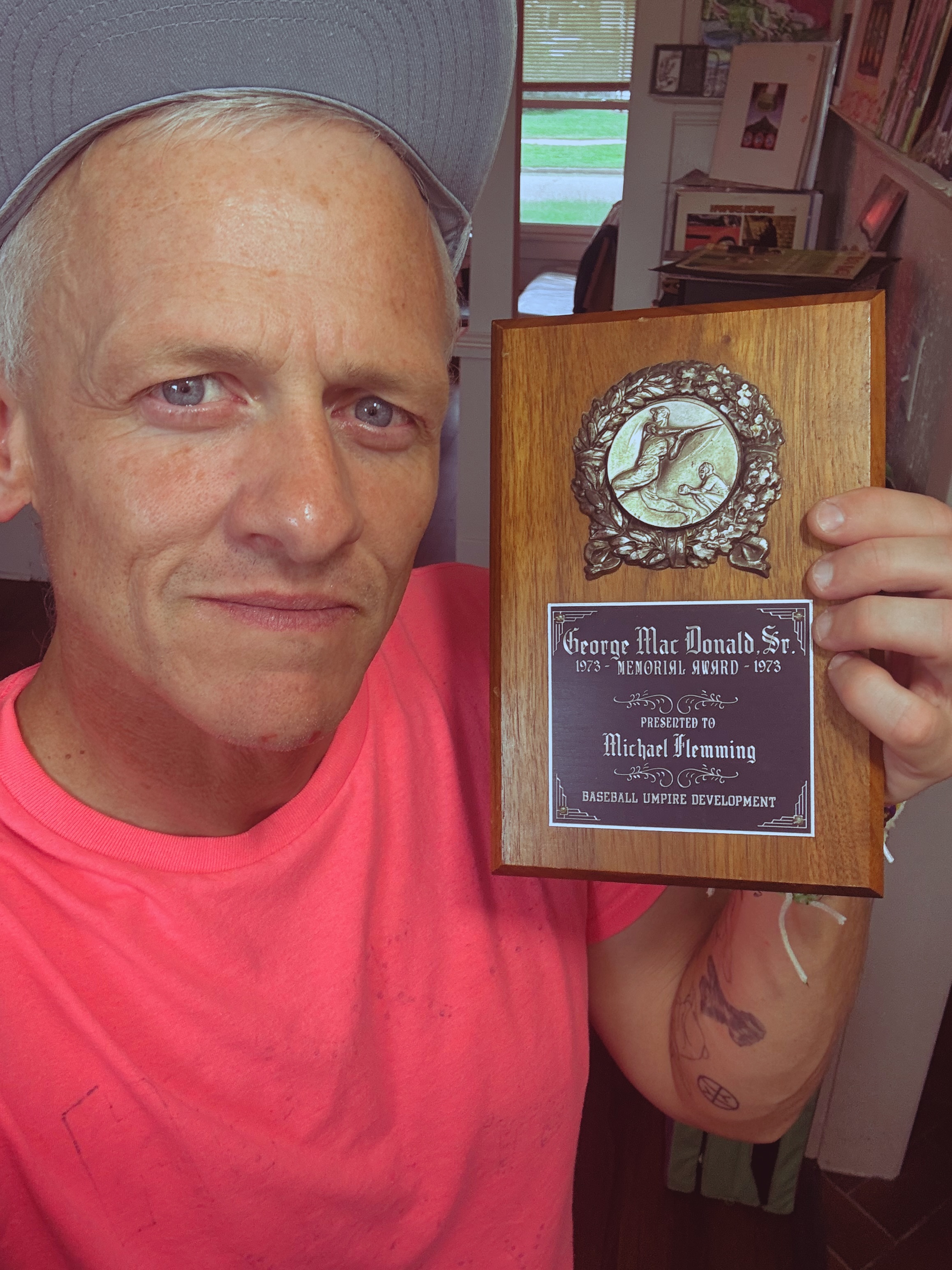 Patrick Tape Fleming with Mike Fleming Umpire Award