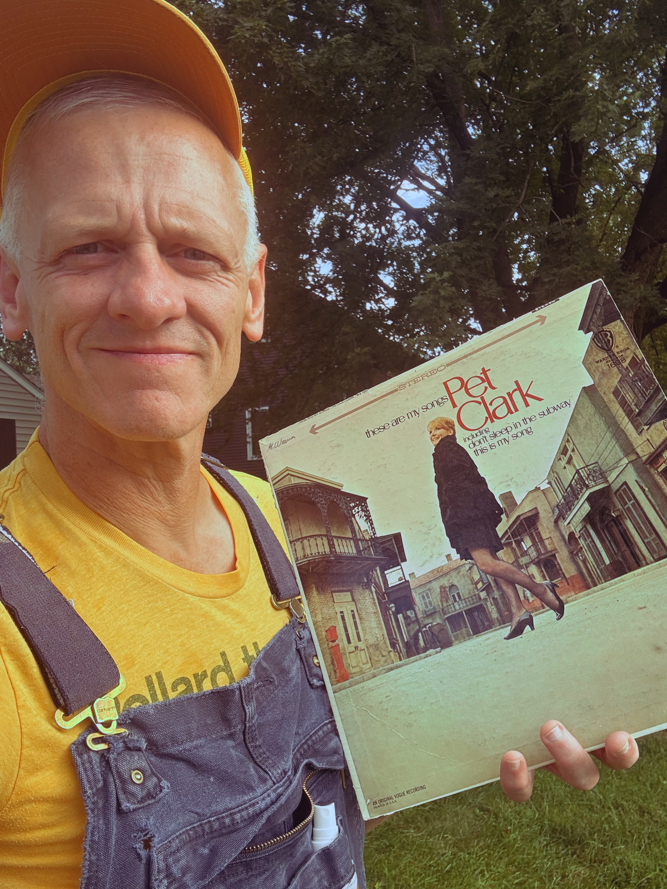 Patrick Tape Fleming Holding a Petula Clack Record