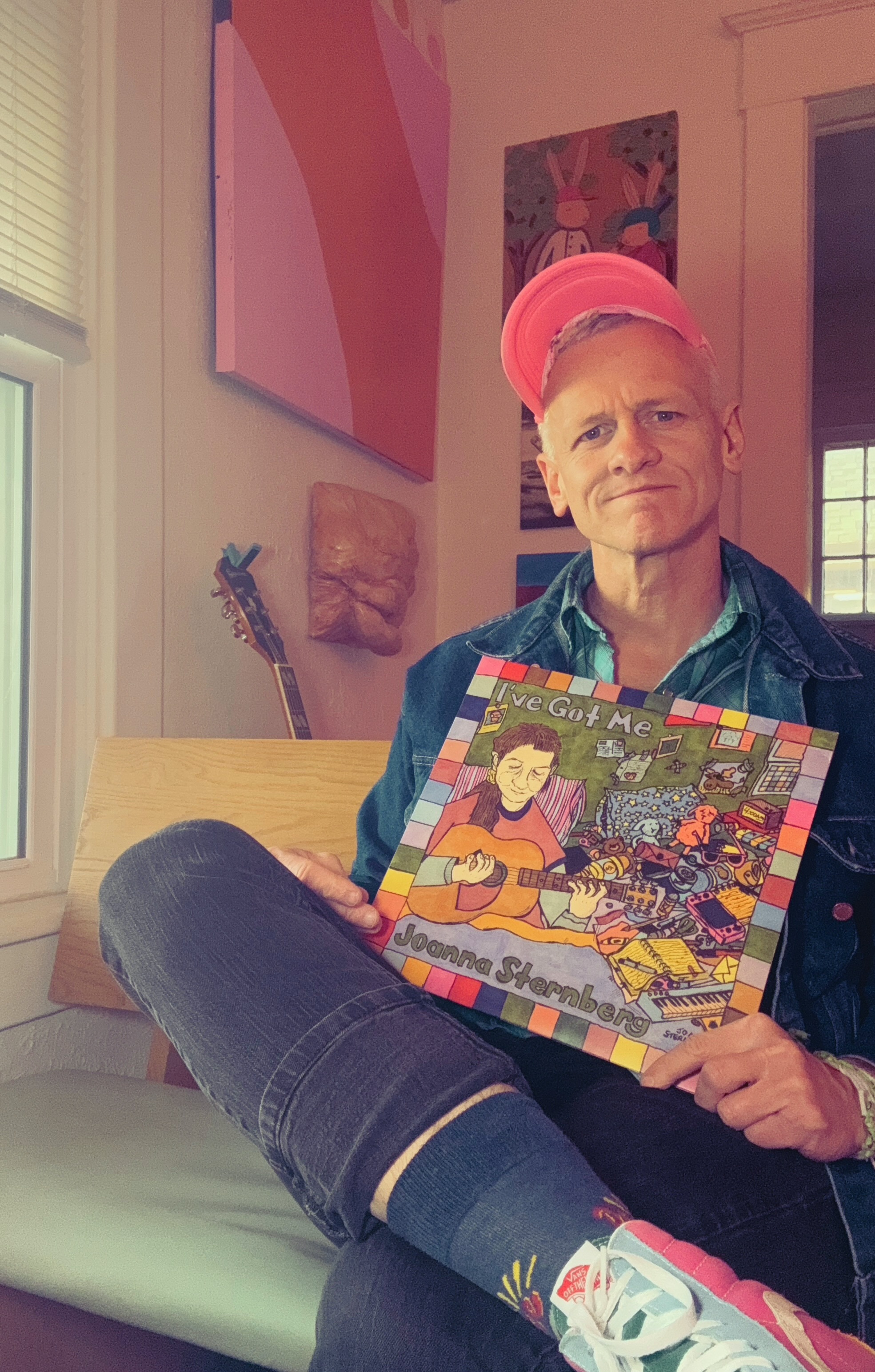Patrick Tape Fleming holding Joanna Sternberg album