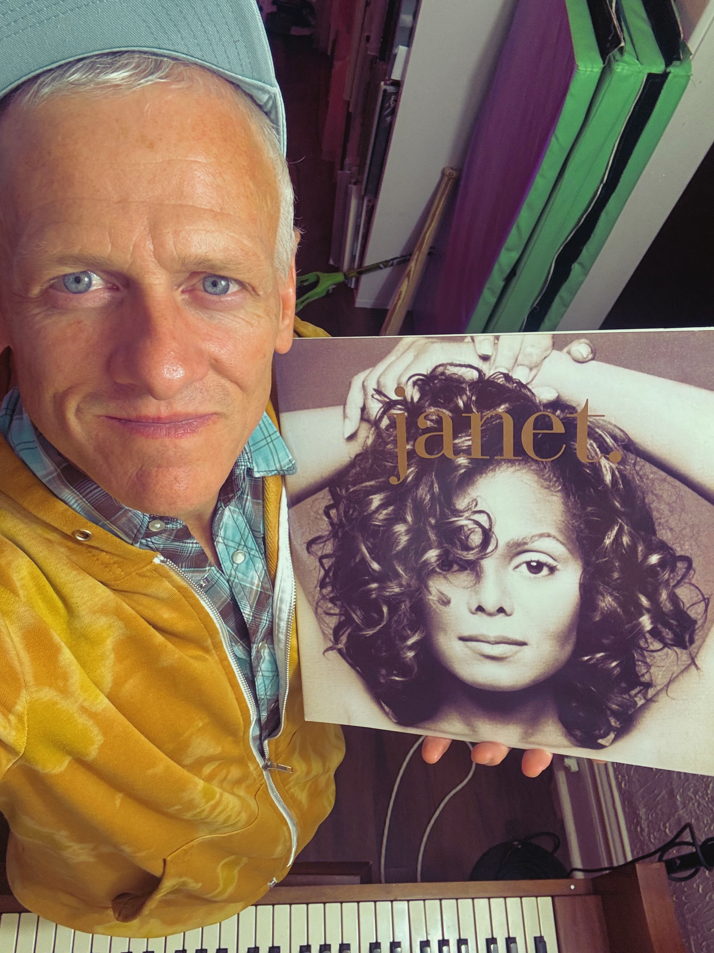 Patrick Tape Fleming Holding JANET Jackson Album Janet on Vinyl 