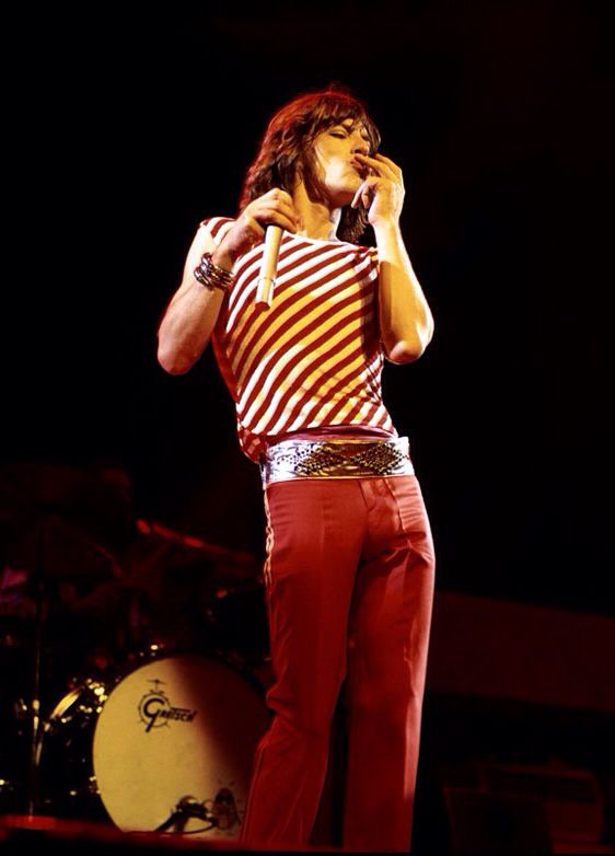 Mick Jagger Maroon Pants Patrick Fleming