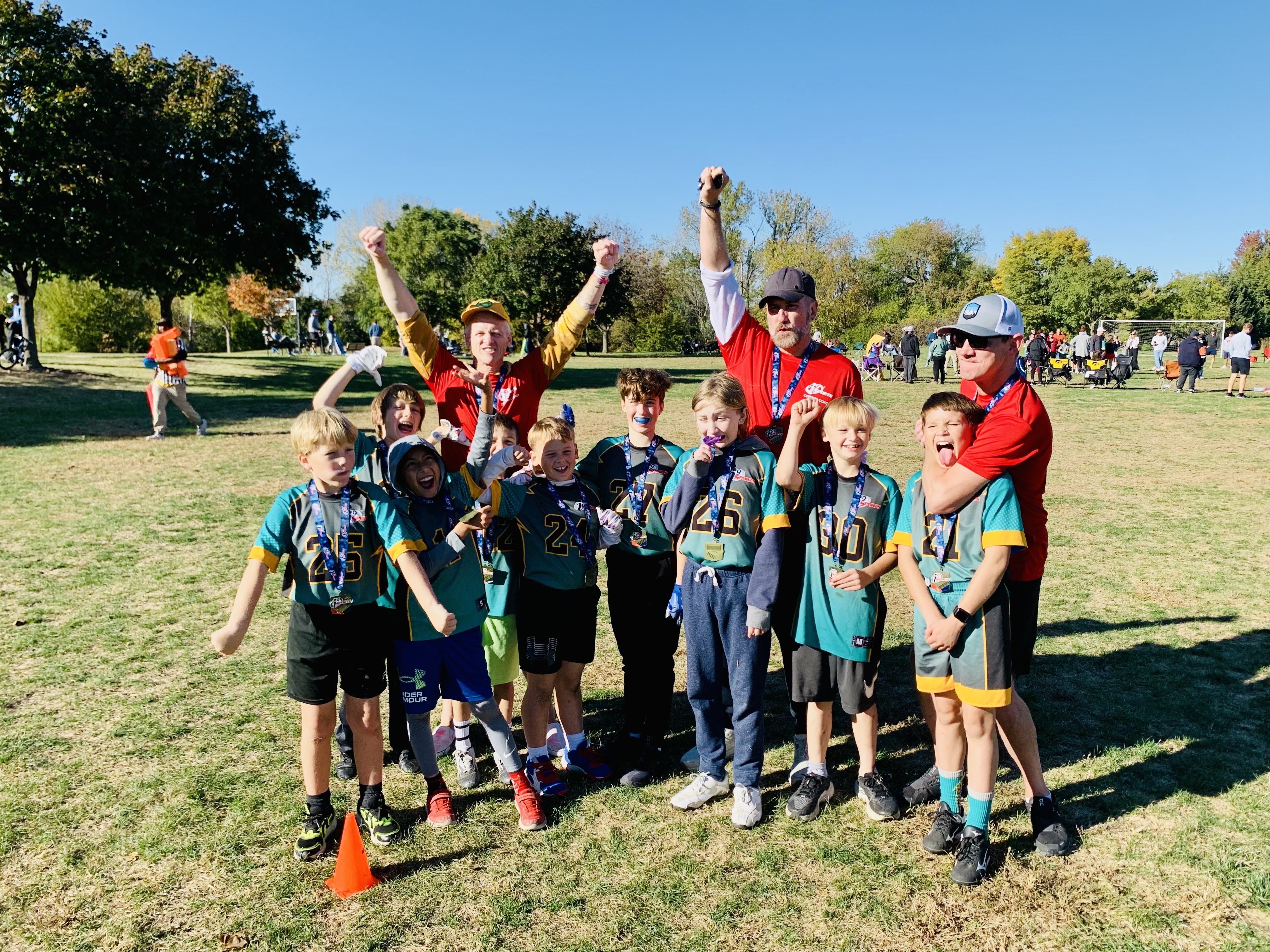 Patrick Tape Fleming Coaching Des Moines Flag Football Team