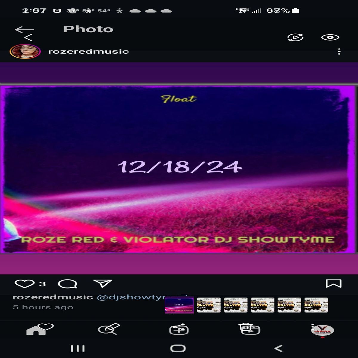 ELGIN DELICACIES ROZE RED VIOLATOR DJ SHOWTYME FLOAT