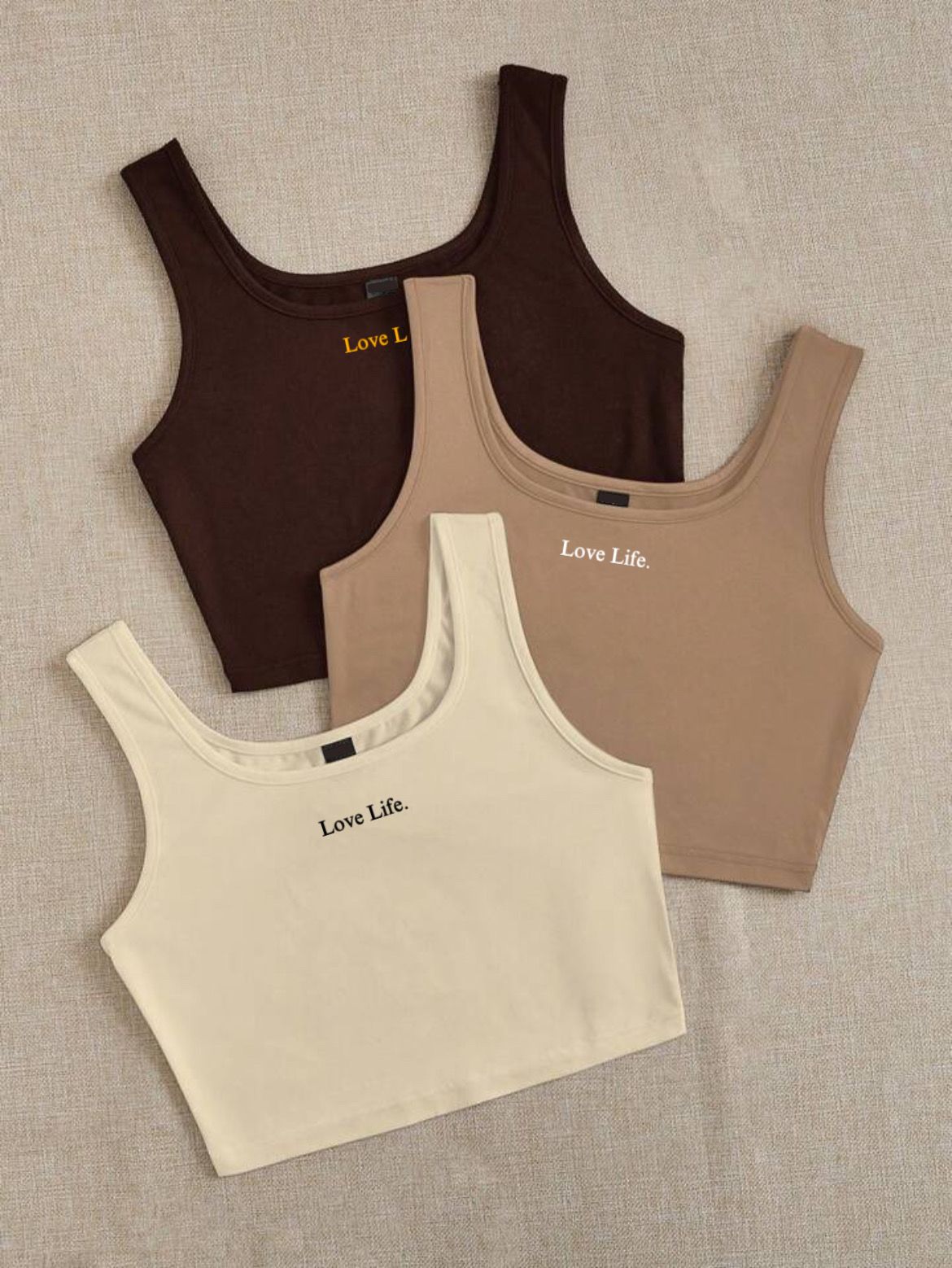 Love Life Crop Tank Tops 