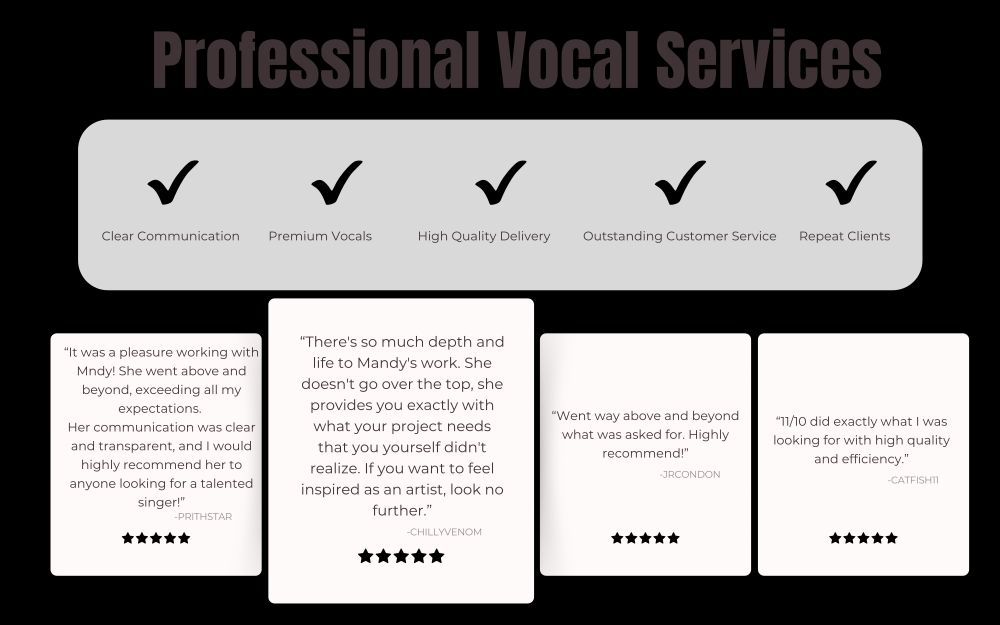 vocalist reviews, professional vocal services