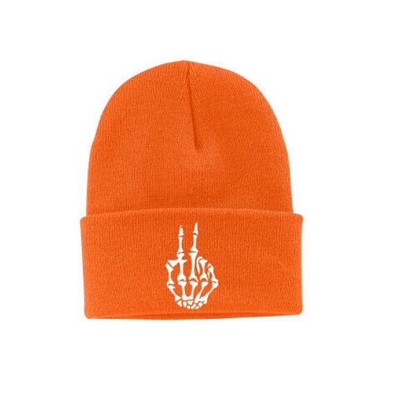 ORANGE SKULL HAND SKULLY