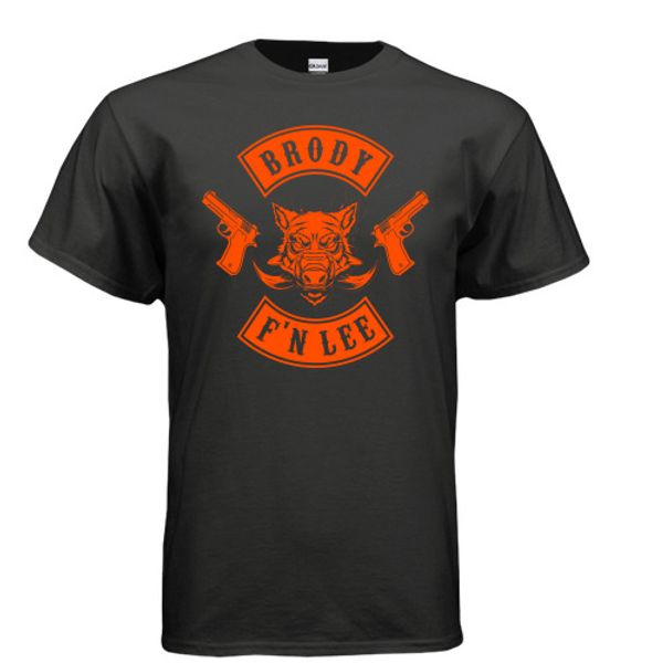 BRODY F'N LEE BLACK & ORANGE TEE