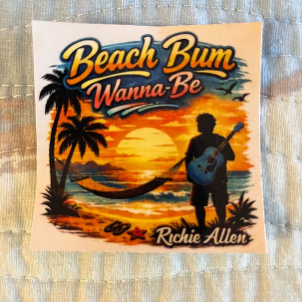 Beach Bum Wanna-Be  Sticker