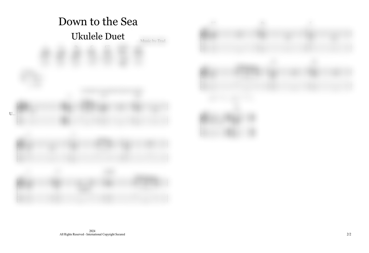 Ukulele Duet: Down To The Sea