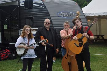 The band's all here!!!  Welcoming Dewey Brown to our band!
