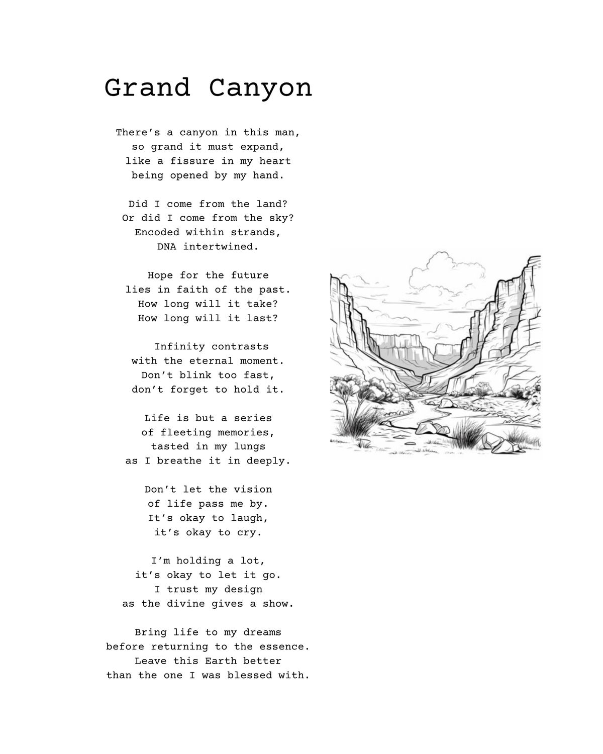 Grand Canyon Poem