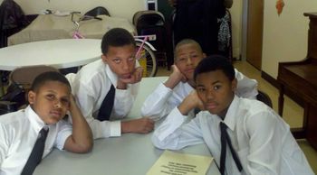 as kids at St Paul AME. Xavier Brown, JT caldwell, Landon Moore, & myself
