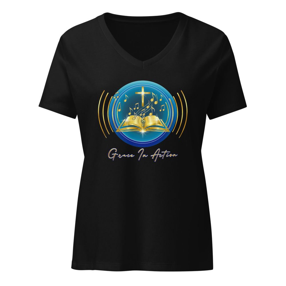 Grace In Action - Women's Relaxed V-Neck T-Shirt 