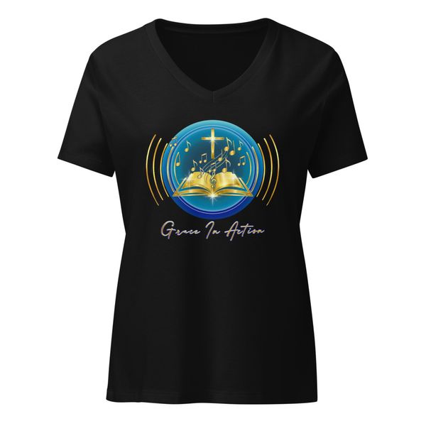 Grace In Action - Women's Relaxed V-Neck T-Shirt 