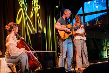 Anastasiia Ermolaeva, Ray Baron, and Izzy Burns at the Nectar Lounge: Seattle.

Photo by Britt Lunniss
