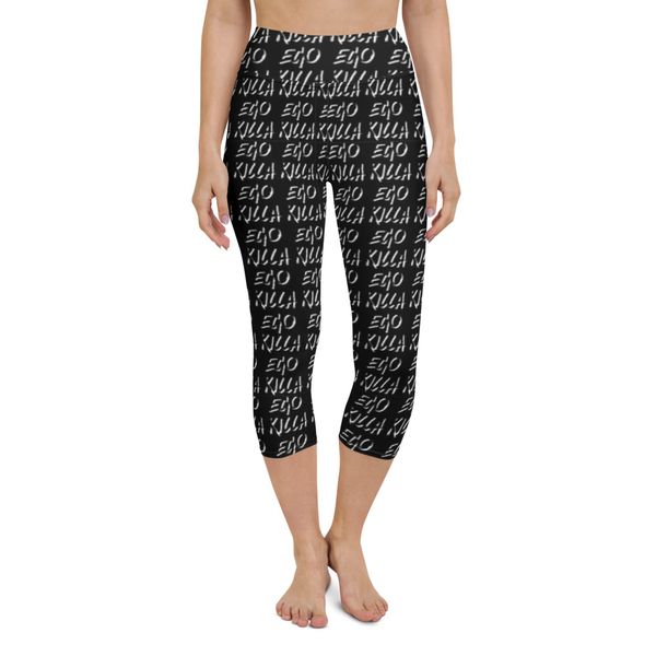 “Ego Killa” Collection All-Over Print Yoga Capri Leggings