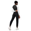 “Ego Killa” Collection All-Over Print Recycled Long Sleeve Crop Top