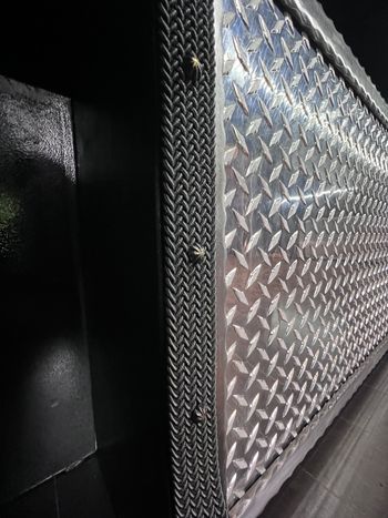 The console was lined with the same grommets as found in Aithen's studio, giving a nod to his medieval Jester roots, even in modern applications.
