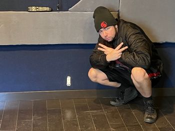 Zak Meister 'Slav Squatting' for no reason.
