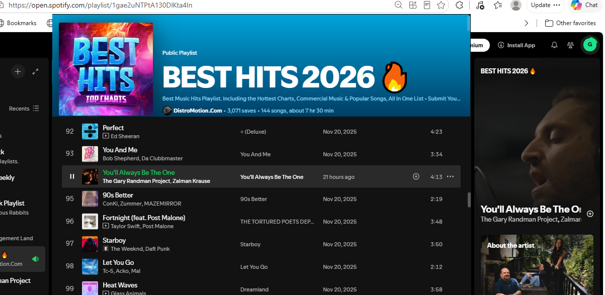 You'll Always Be The One featured on BEST HITS 2026