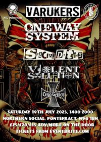 One Way System + Varukers + Support, Punk Alldayer