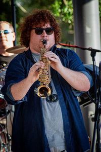 Playing solo at Coastal Crust