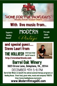 " Home for the Pawlidays" party  with special guest Steve Lauri from The Hollies