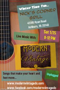 Modern Vintage Live@ Nick's Corner Grill