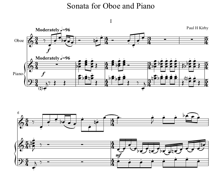 Sonata for Oboe and Piano 