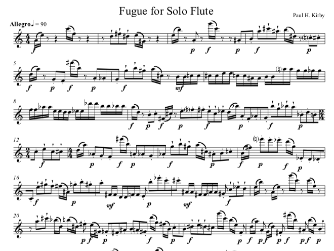   Fugue for Solo Flute