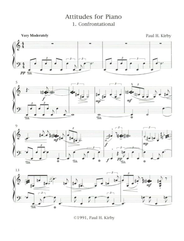 Attitudes for Piano