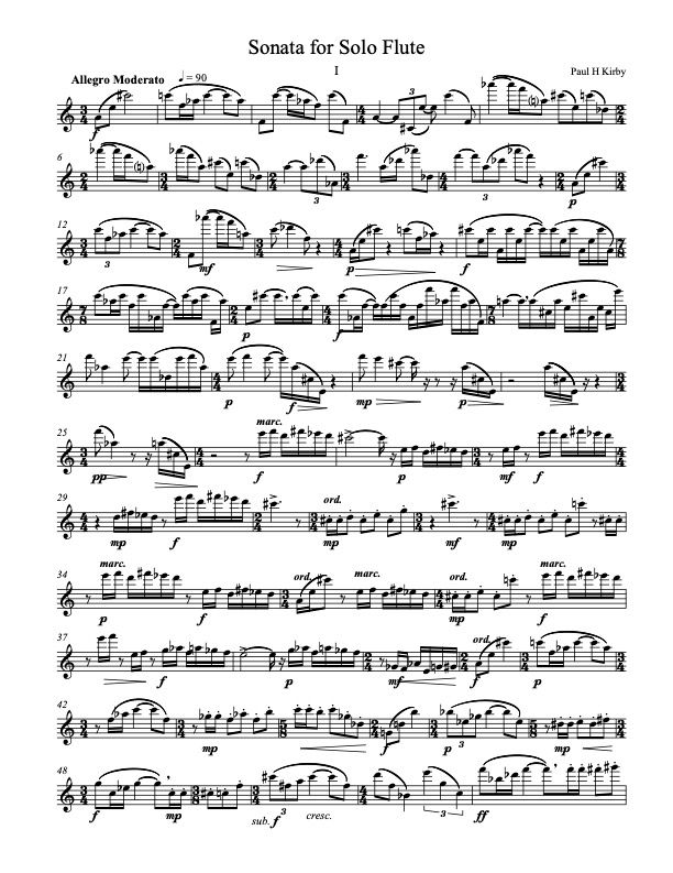 Sonata for Solo Flute