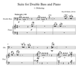 Suite for Double Bass and Piano, Score & Part 