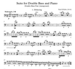 Suite for Double Bass and Piano, Score & Part 