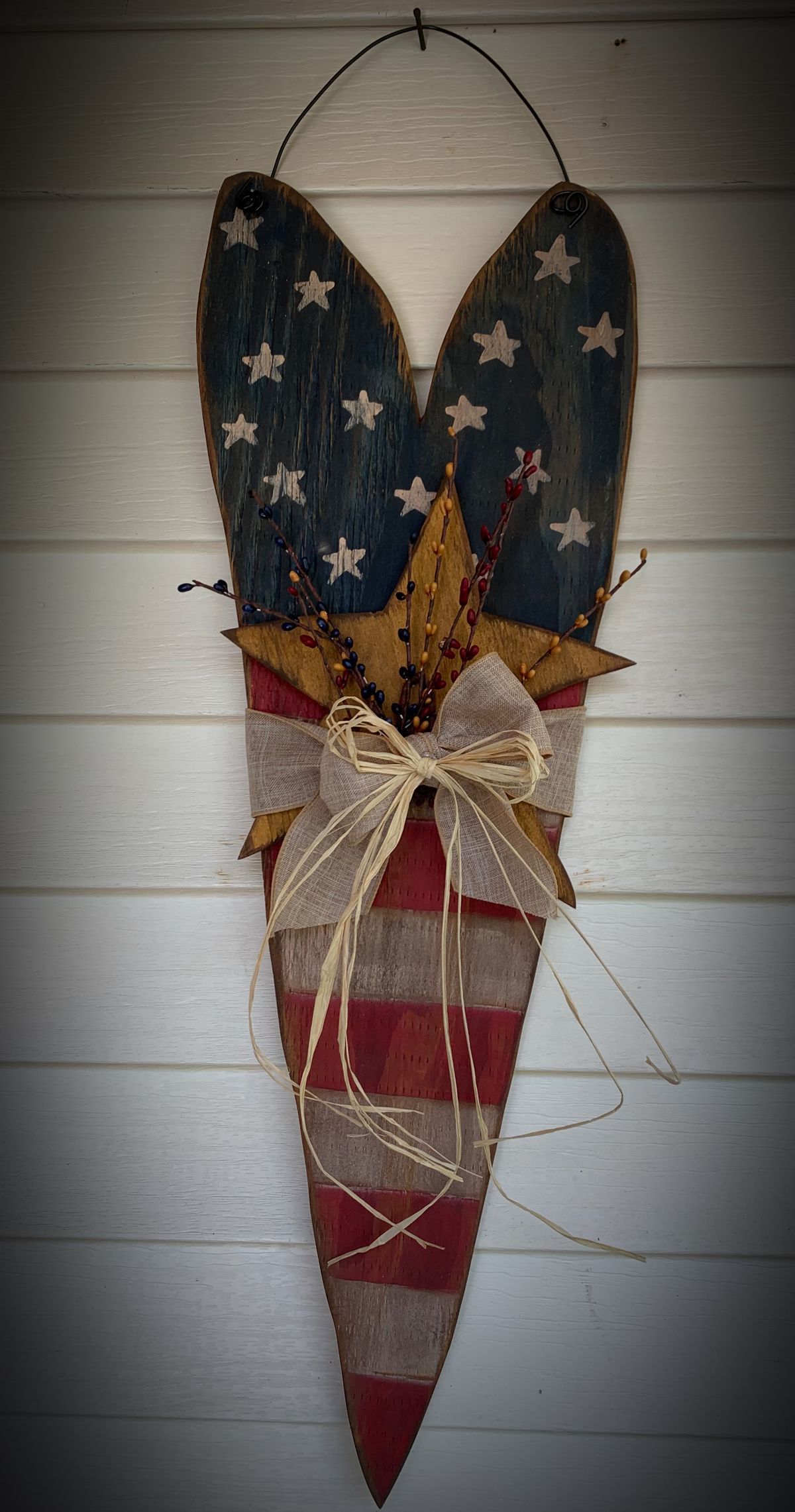 Primitive Flag Heart