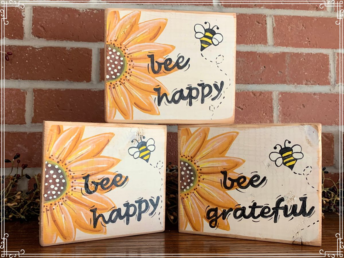 Sunflower Bee Block