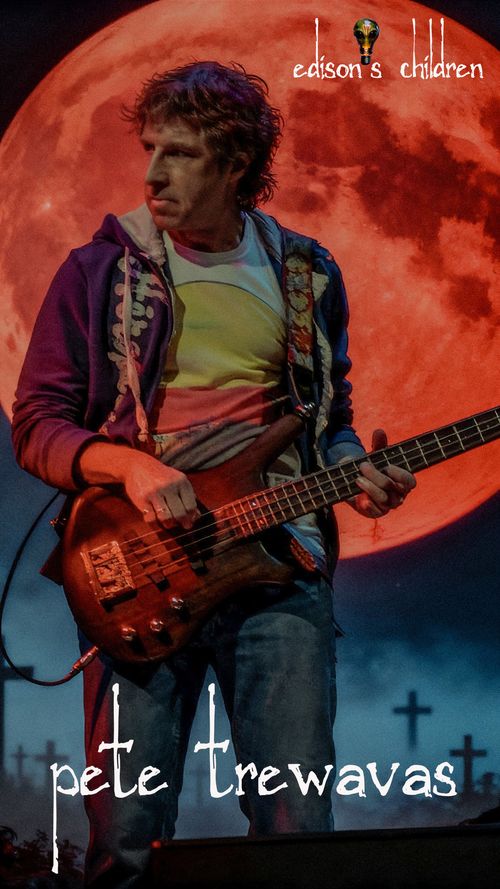 Pete Trewavas, Progressive Rock Bassist and co-founder for the Sci-Fi Prog band Edison's Children Live under a blood moon with a haunting misty graveyard setting