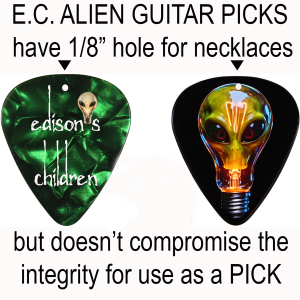 Edison's Children - A Light in Ethereal Night Guitar Picks (Set of 3 + 1 Mystery Pick) *With holes for keychain/necklace