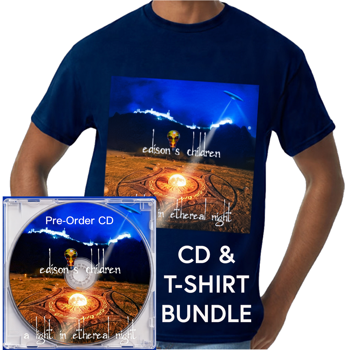 Edison's Children - A Light in Ethereal Night Bundle #1 (CD/T-Shirt)